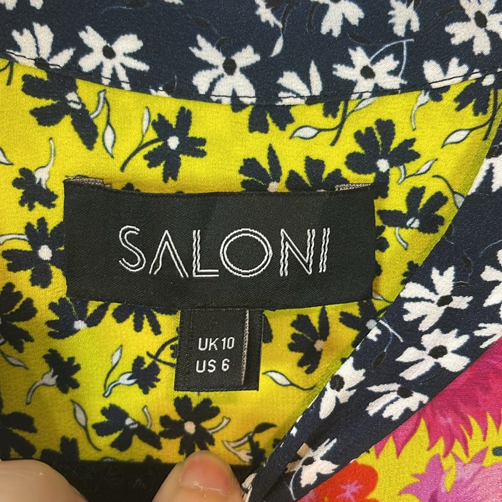 SALONI RUFFLE TILY DRESS SILK 6 - Picture 3 of 6